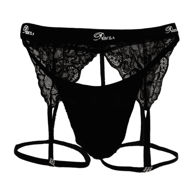 🔥 Tanga para caballero en 2 piezas – Negro y provocador 🖤