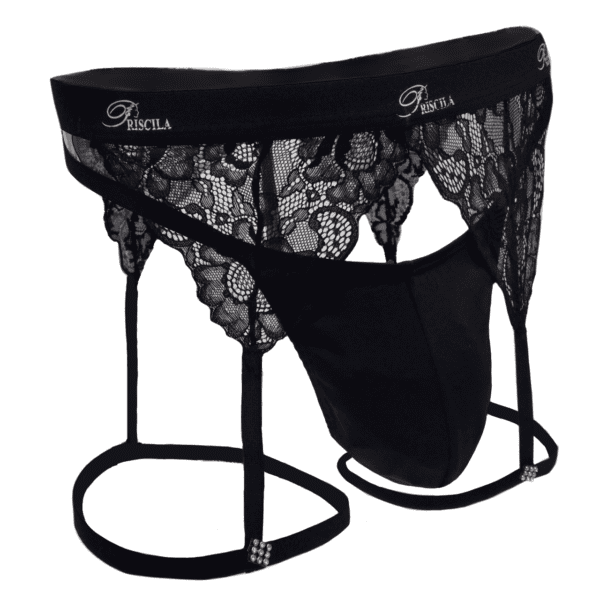 🔥 Tanga para caballero en 2 piezas – Negro y provocador 🖤