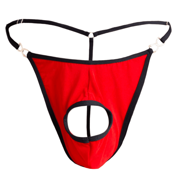 🔥 Poder a Tu Medida – Tanga Rojo con Negro