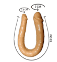 DILDO EN U DOBLE CABEZA CHICO