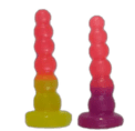 PLUG ANAL CON BOLITAS DE SILICON BICOLOR