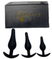 JUEGO DE TRES PLUG ANALES. SILICONA.