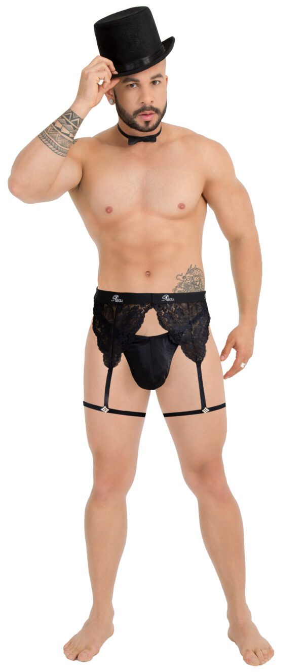 🔥 Tanga para caballero en 2 piezas – Negro y provocador 🖤