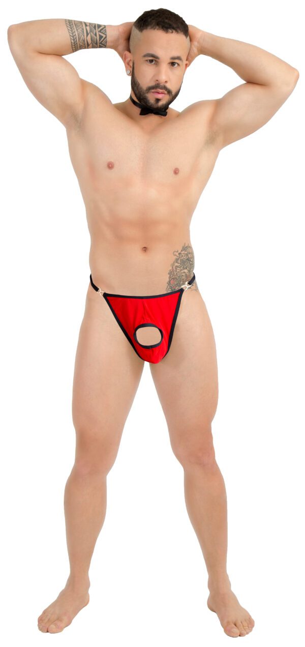 🔥 Poder a Tu Medida – Tanga Rojo con Negro