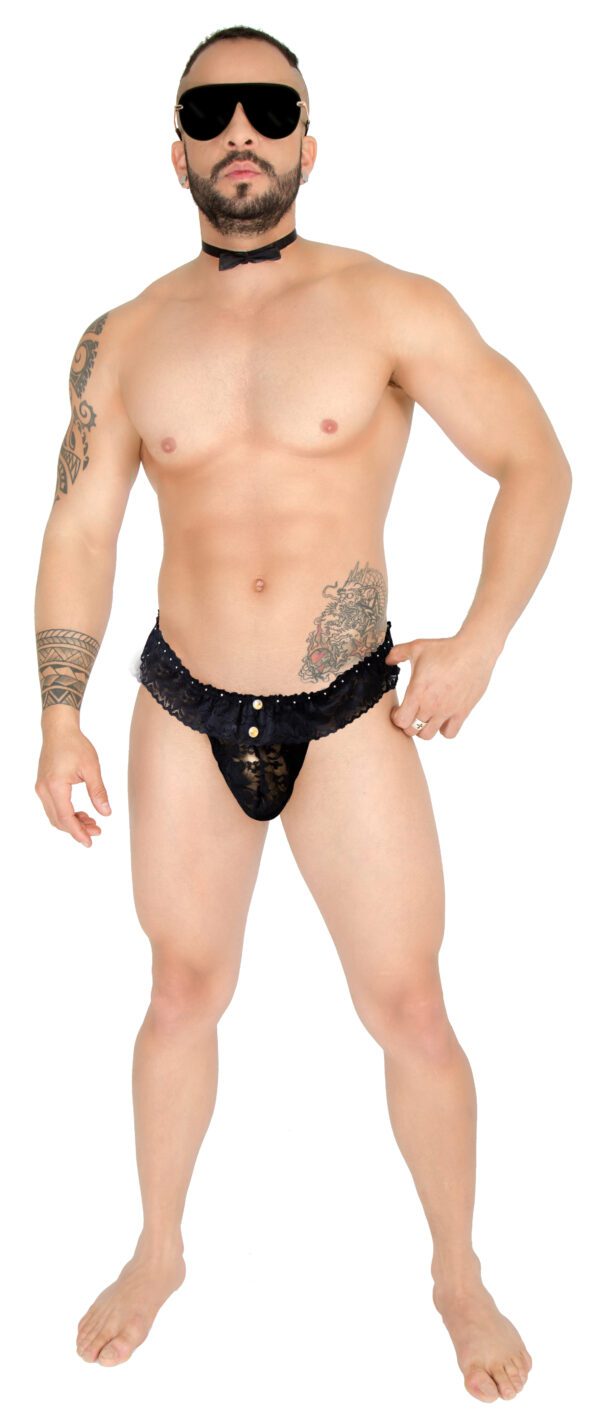 🖤 Fantasía en Movimiento – Tanga tipo Mini Falda